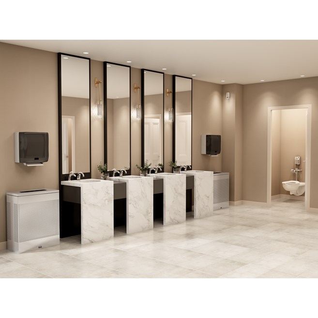 The Rubbermaid Commercial TCell™ is an odor control system that utilizes advanced fuel cell technology to deliver a precise, timed dose of high-quality fragrance for up to 60 days.