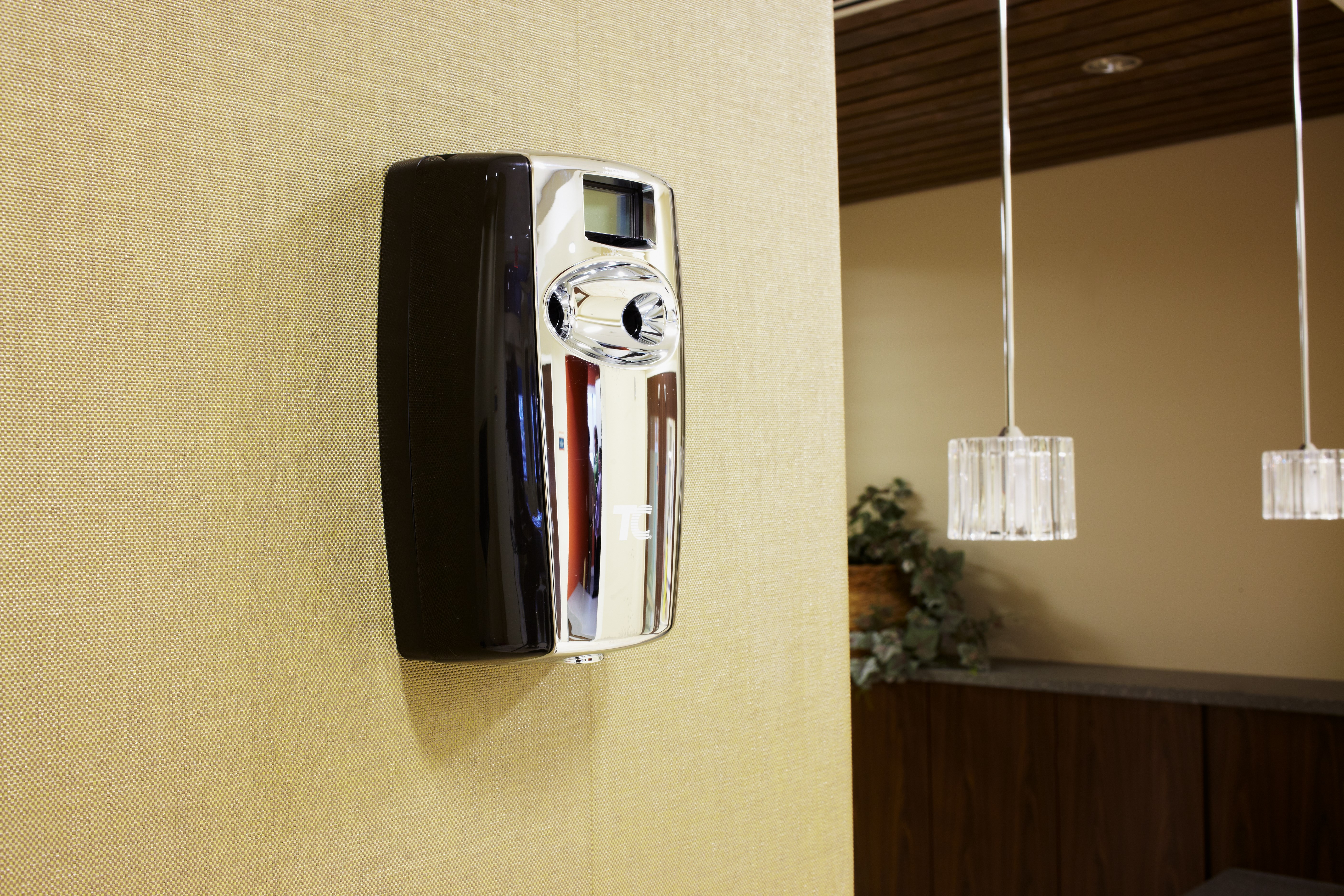 Microburst® Duet, a dual-fragrance odor control system, alternates between two complementary scents.