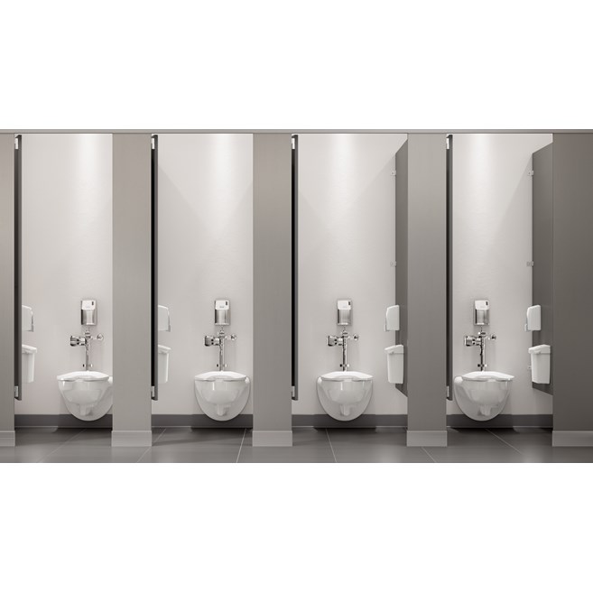 The AutoFlush® Clamp for toilets is a touch-free, sensor-activated system that eliminates the potential for cross-contamination and promotes good hygiene.