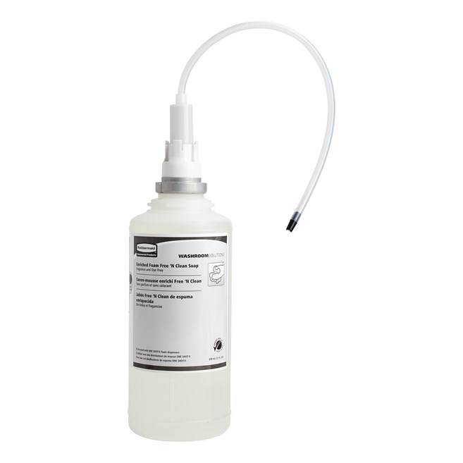 The OneShot® Dye & Fragrance Free Foam Hand Soap refill is for use in OneShot® Foam Dispensers.