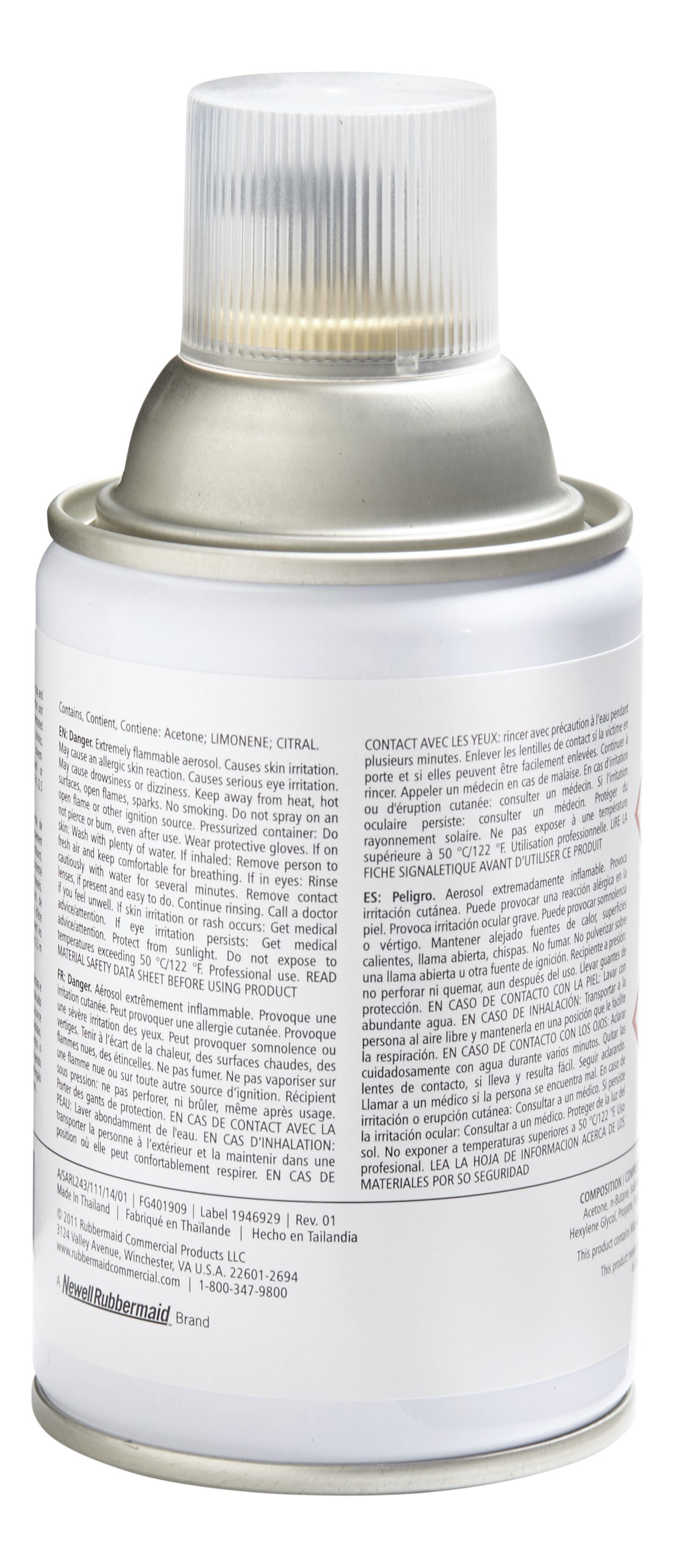 The Rubbermaid Commercial Standard Aerosol refills feature high quality, fresh fragrances that effectively eliminate bad odors.