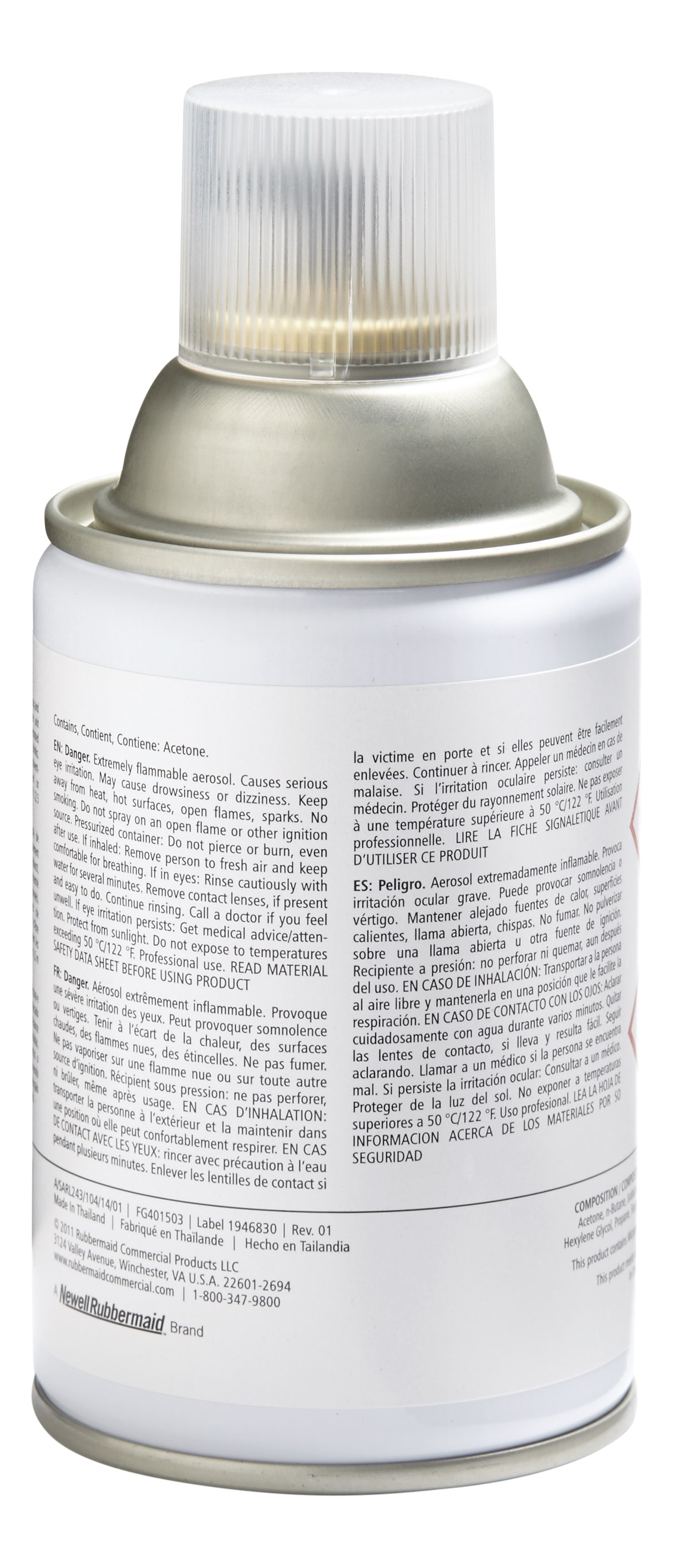 The Rubbermaid Commercial Standard Aerosol refills feature high quality, fresh fragrances that effectively eliminate bad odors.