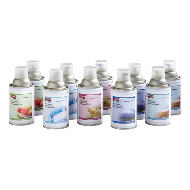 The Rubbermaid Commercial Standard Aerosol refills feature high quality, fresh fragrances that effectively eliminate bad odors.