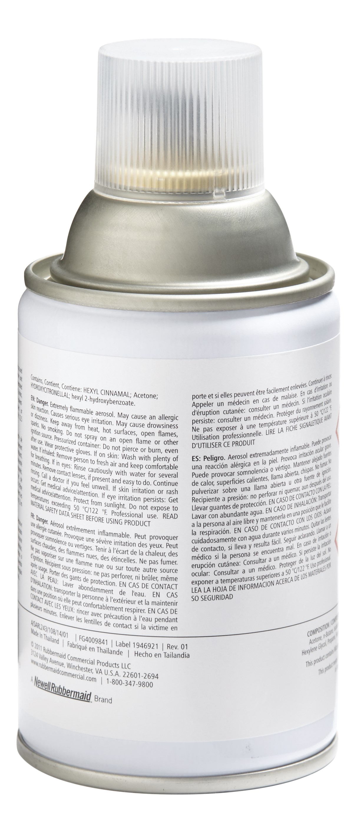 The Rubbermaid Commercial Standard Aerosol refills feature high quality, fresh fragrances that effectively eliminate bad odors.