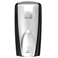The AutoFoam Dispenser is a touch-free, wall-mounted system that dispenses controlled amounts of foam soap or sanitizer automatically to help prevent the spread of germs.