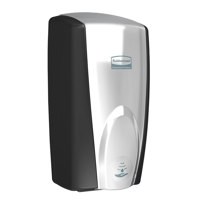 The AutoFoam Dispenser is a touch-free, wall-mounted system that dispenses controlled amounts of foam soap or sanitizer automatically to help prevent the spread of germs.
