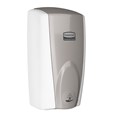 The AutoFoam Dispenser is a touch-free, wall-mounted system that dispenses controlled amounts of foam soap or sanitizer automatically to help prevent the spread of germs.