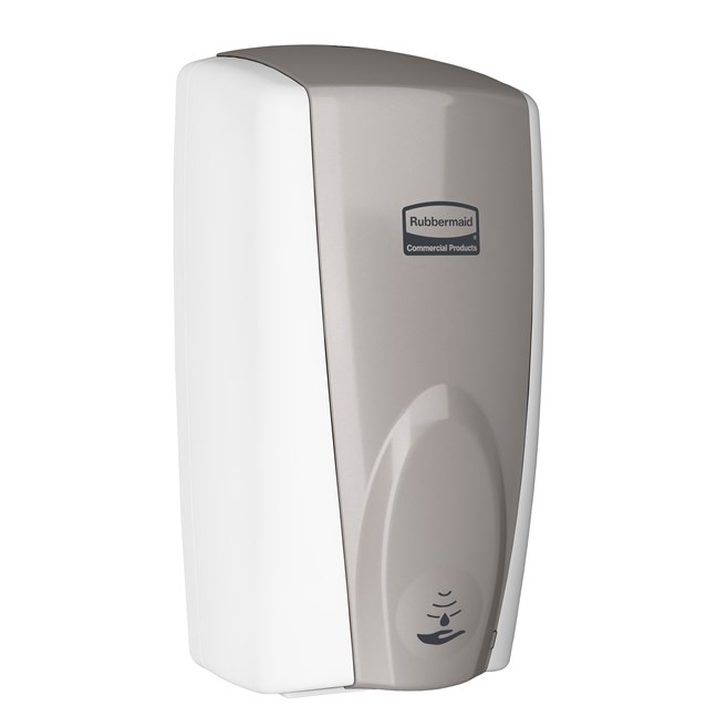 The AutoFoam Dispenser is a touch-free, wall-mounted system that dispenses controlled amounts of foam soap or sanitizer automatically to help prevent the spread of germs.