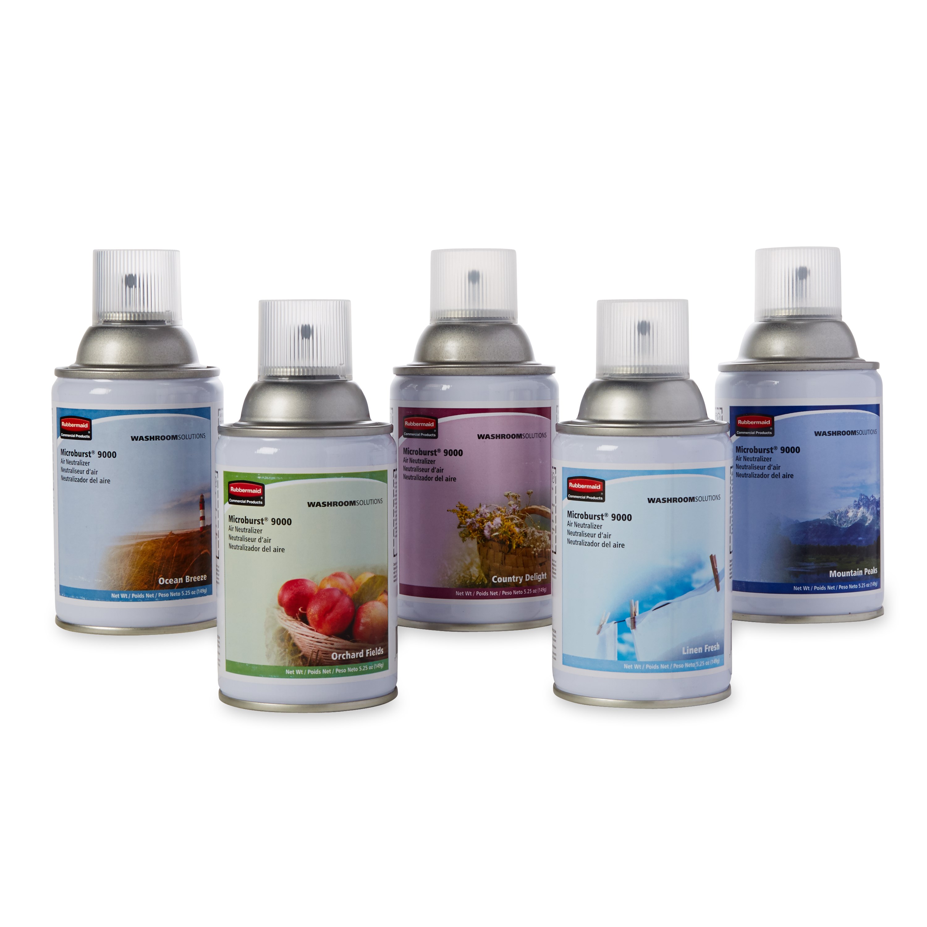 Microburst® 9000 refills feature high quality, fresh fragrances that last for 9000 sprays or up to 180 days.