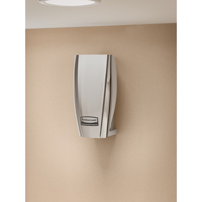 The Rubbermaid Commercial TCell™ is an odor control system that utilizes advanced fuel cell technology to deliver a precise, timed dose of high-quality fragrance for up to 60 days.