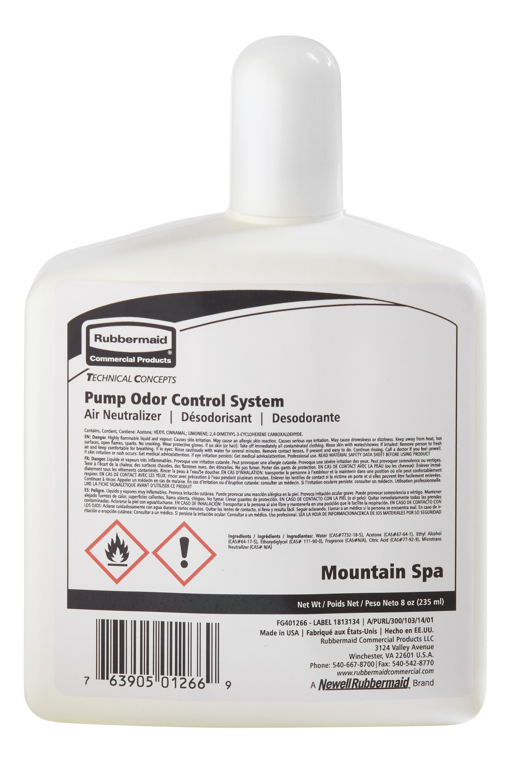 Pump's highly effective, water based refills neutralize odors without the use of propellants.