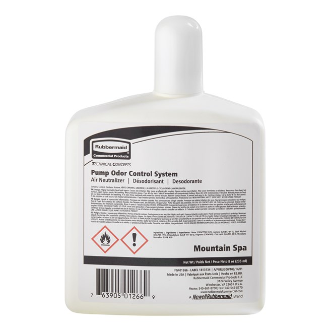 Pump's highly effective, water based refills neutralize odors without the use of propellants.