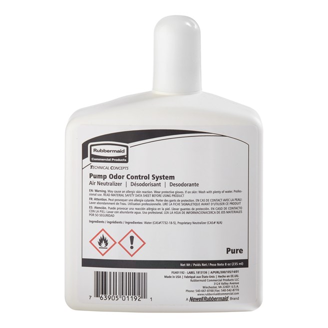 Pump's highly effective, water based refills neutralize odors without the use of propellants.