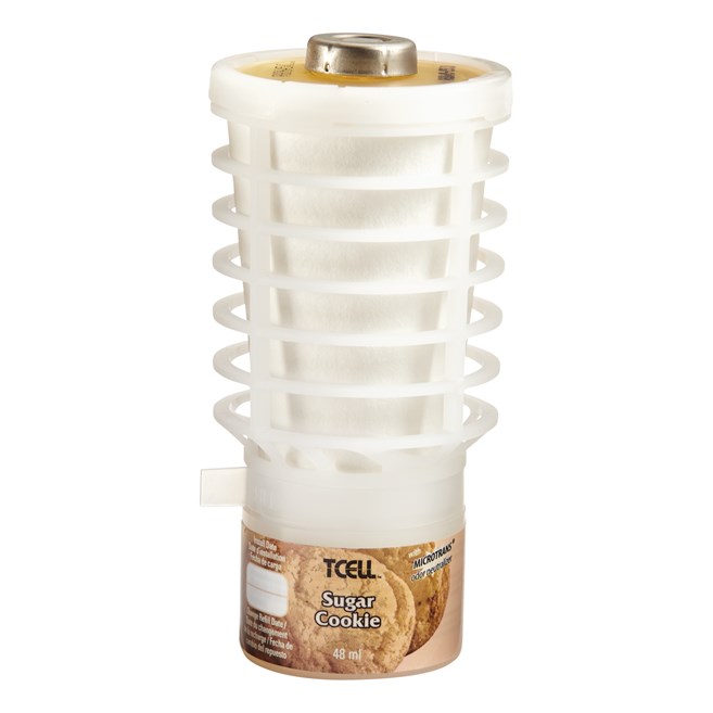 The Rubbermaid Commercial TCell™ odor control system utilizes passive fuel cell technology to deliver precise, timed fragrance for up to 90 days of consistent odor control.