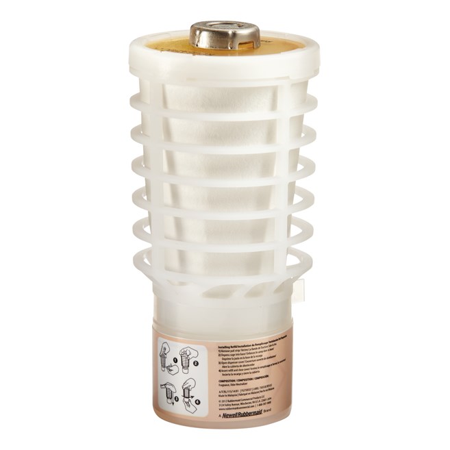 The Rubbermaid Commercial TCell™ odor control system utilizes passive fuel cell technology to deliver precise, timed fragrance for up to 90 days of consistent odor control.