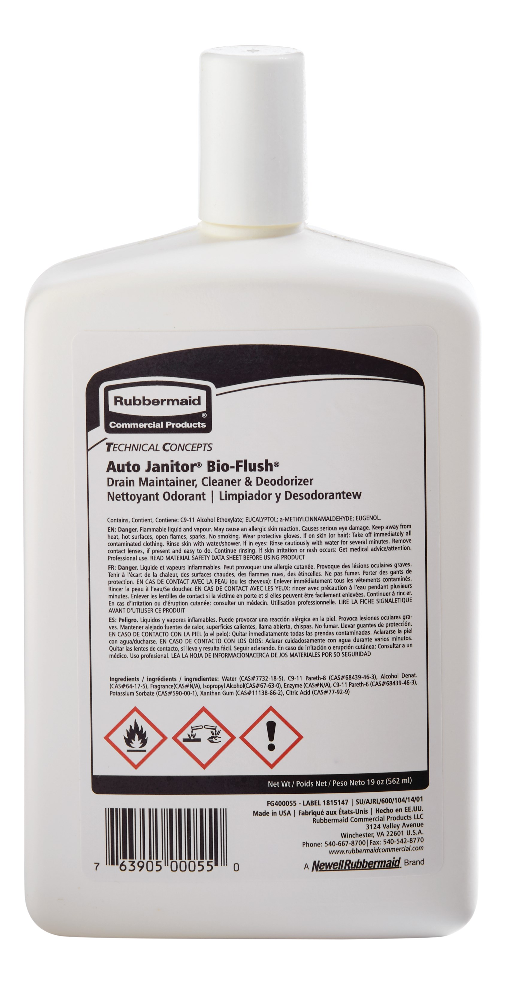 Auto Janitor® BioFlush®  formula is enzyme-based to help prevent scale build-up in drain pipes