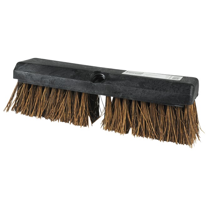 Deck Brush FG9B3400BRN is a high quality deck brush. Plastic block resists splitting and delaminating. Flagged synthetic fibers with palmyra fill help avoid scratching. Long-lasting, stain-resistant polypropylene bristles.