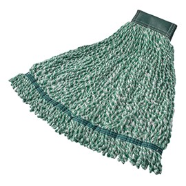 Web Foot® Microfiber String Mop is great for smooth to rough floors and large spill pickups. Designed with looped ends and blend yarn.