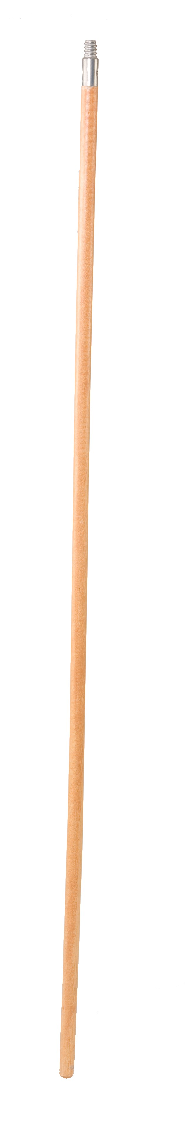 The Rubbermaid Commercial Wood Broom Handle fits Rubbermaid broom heads (sold separately).
