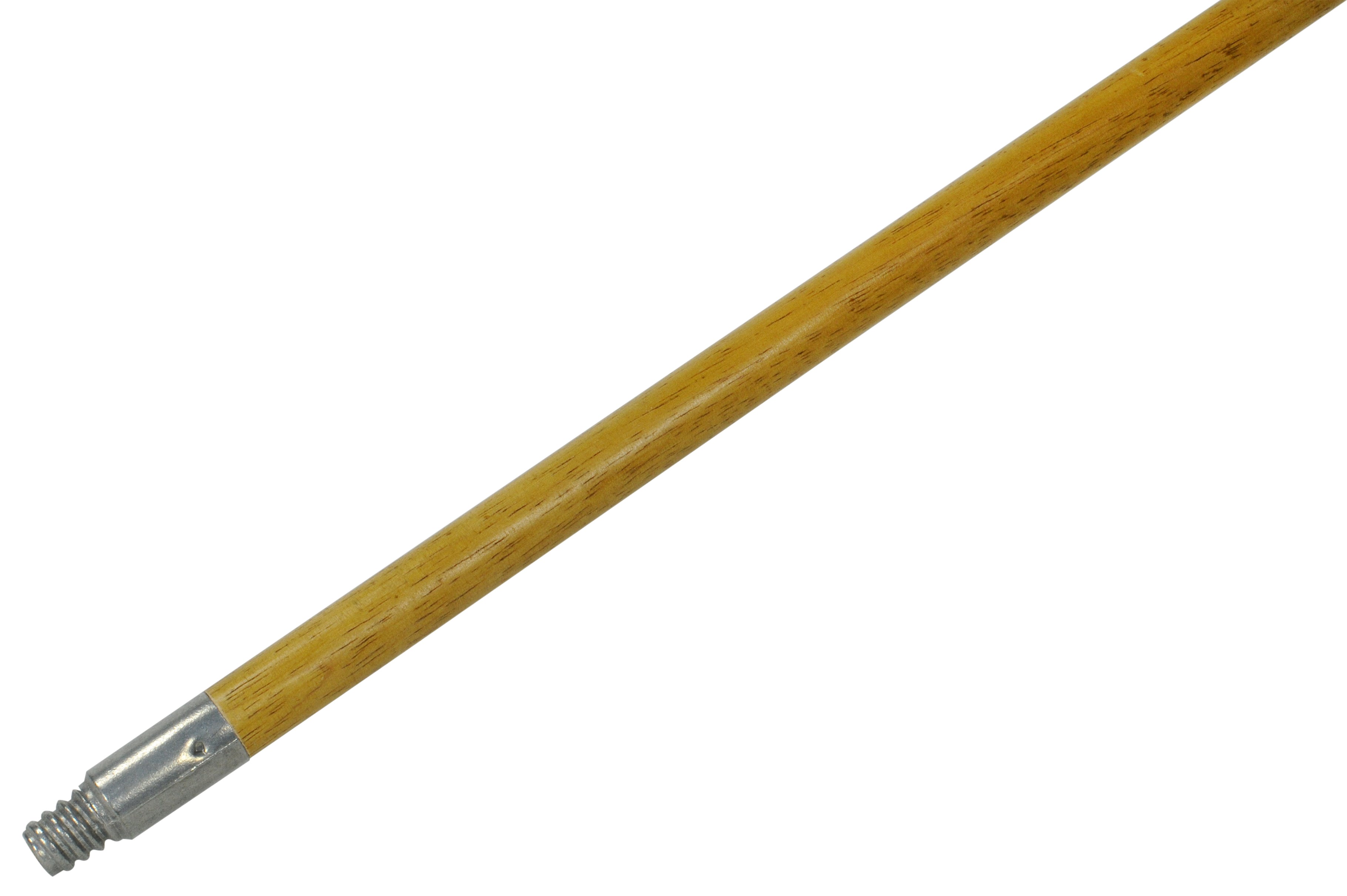 The Rubbermaid Commercial Wood Broom Handle fits Rubbermaid broom heads (sold separately).
