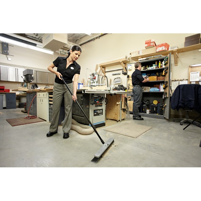 Fine Sweep Push Broom is designed to pick up the finest debris.