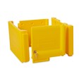 Locking Cabinet Doors are an optional addition to RCP Janitorial Cleaning Carts to help keep cleaning supplies hidden and secure.
