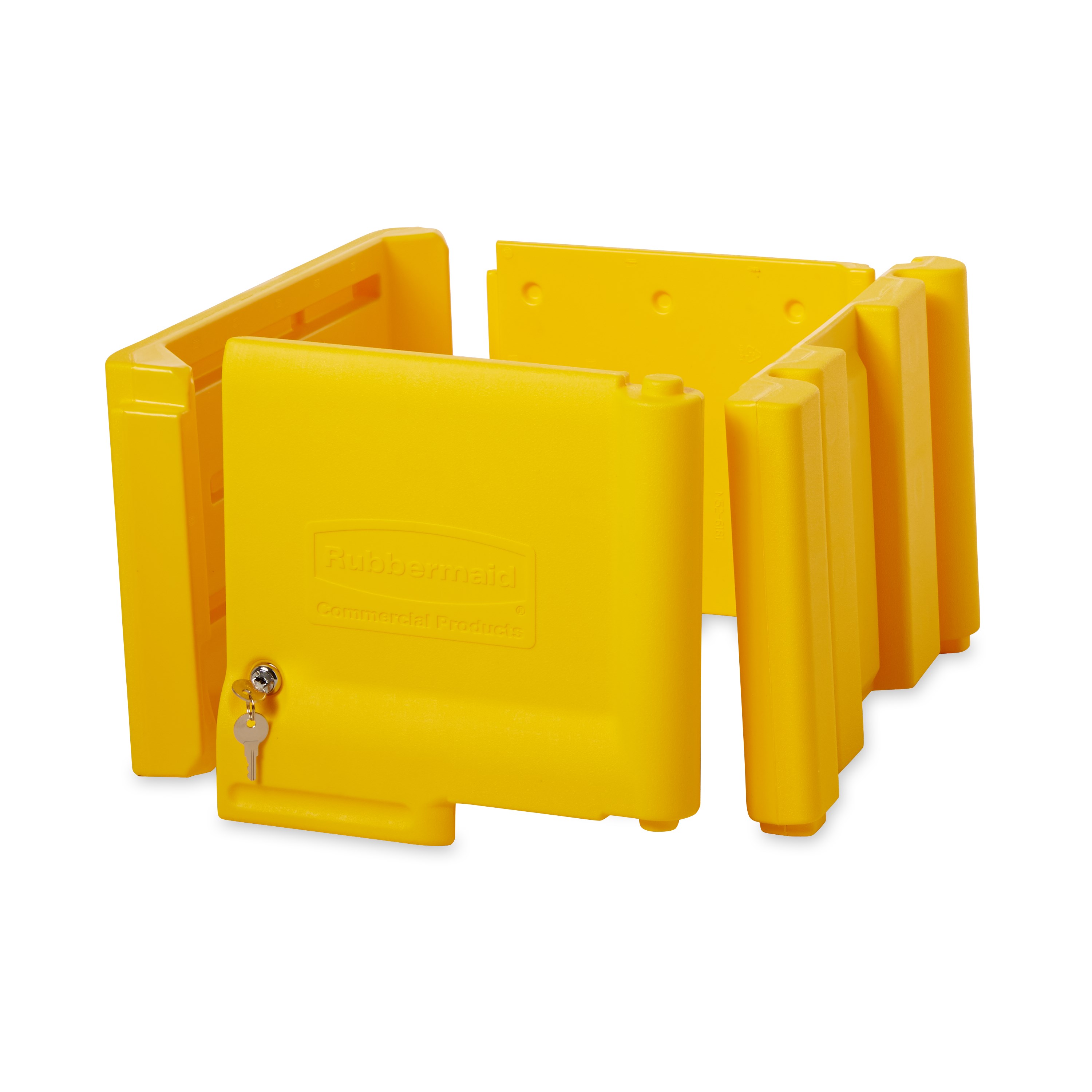 Locking Cabinet Doors are an optional addition to RCP Janitorial Cleaning Carts to help keep cleaning supplies hidden and secure.