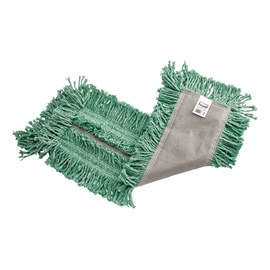 Blended Cut-End Disposable Dust Mop 24" has soft, open-twist, blended, cut-end yarn for increased dust pickup.