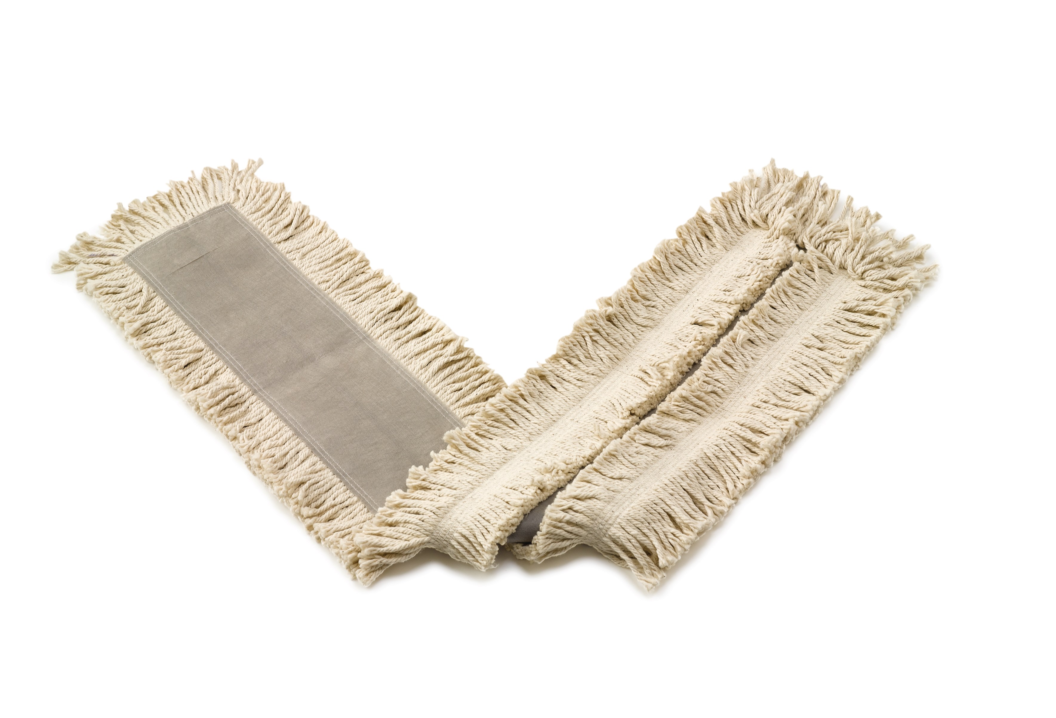 Blended Cut-End Disposable Dust Mop 48" FGL15700 has soft, open-twist, blended, cut-end yarn for increased dust pickup.