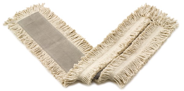 Blended Cut-End Disposable Dust Mop 24" has soft, open-twist, blended, cut-end yarn for increased dust pickup.