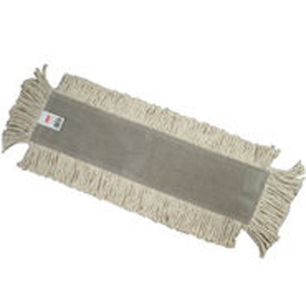 Blended Cut-End Disposable Dust Mop 18" has soft, open-twist, blended, cut-end yarn for increased dust pickup.