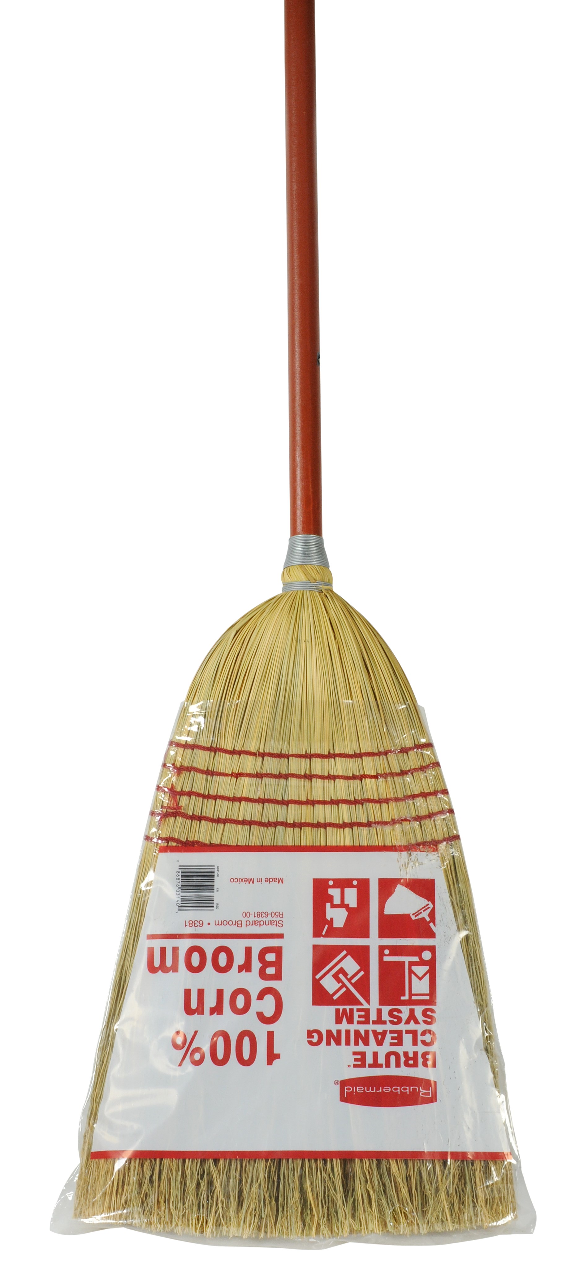 The Rubbermaid Commercial Corn Broom is designed for rugged indoor/outdoor cleaning.