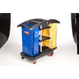 The Rubbermaid Commercial Janitorial Cleaning Cart with two 34-gallon High-Capacity Vinyl Bags provides multi-stream sortation.