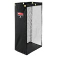 The Rubbermaid Commercial Side-Load Mesh Linen bag for housekeeping carts increases capacity for clean linens without the need for a larger cart.