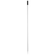 The Rubbermaid Commercial Angle Broom has a threaded aluminum handle end to securely attach to a variety of broom heads.