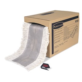 The Rubbermaid Commercial Cut-to-Length Dust Mop comes in a 40-foot roll, and cuts big floor cleaning costs down to size.