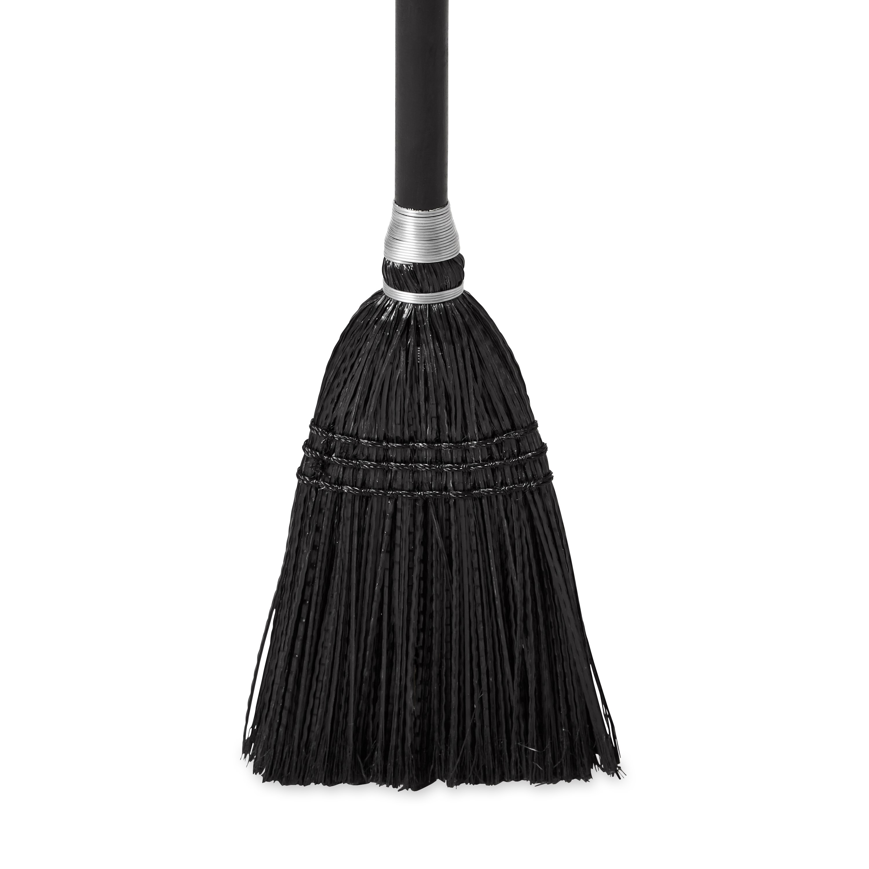 The Rubbermaid Commercial Lobby Broom is ideal for one-handed cleaning under tables, fixtures, and hard-to-reach areas.