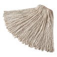 Cut-end mop with screw-on head for general-purpose mopping. Blend of 4-ply cotton/rayon/synthetic. Enhanced mop-to-floor contact.