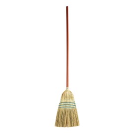 The Rubbermaid Commercial Corn Broom is designed for rugged indoor/outdoor cleaning.
