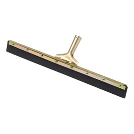 This straight floor squeegee features a dual moss rubber blade that will not leave marks. The blade is dual moss rubber. Ideal for removing liquid spills and heavy dirt in any work environment. The blade fits standard tapered handles. 24" long.