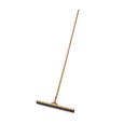 This straight floor squeegee features a dual moss rubber blade that will not leave marks. The blade is dual moss rubber. Ideal for removing liquid spills and heavy dirt in any work environment. The blade fits standard tapered handles. 24" long.