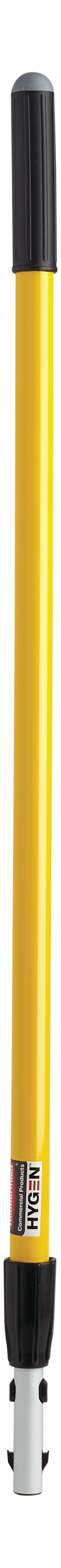 The Rubbermaid Commercial HYGEN™ Quick-Connect handles and poles make cleaning more efficient in every area of the facility. The unique connection mechanism allows for easy, time-saving tool exchange.