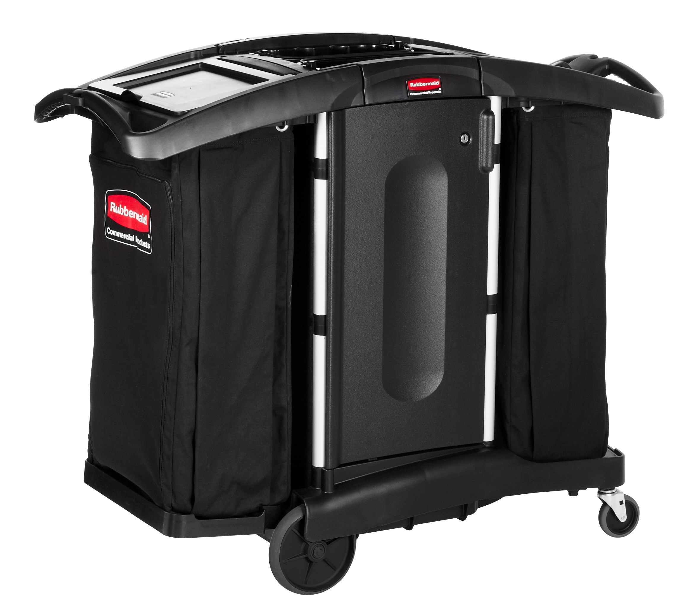 The Rubbermaid Commercial Executive Series Compact Housekeeping Cart is an ergonomic and lightweight housekeeping solution.