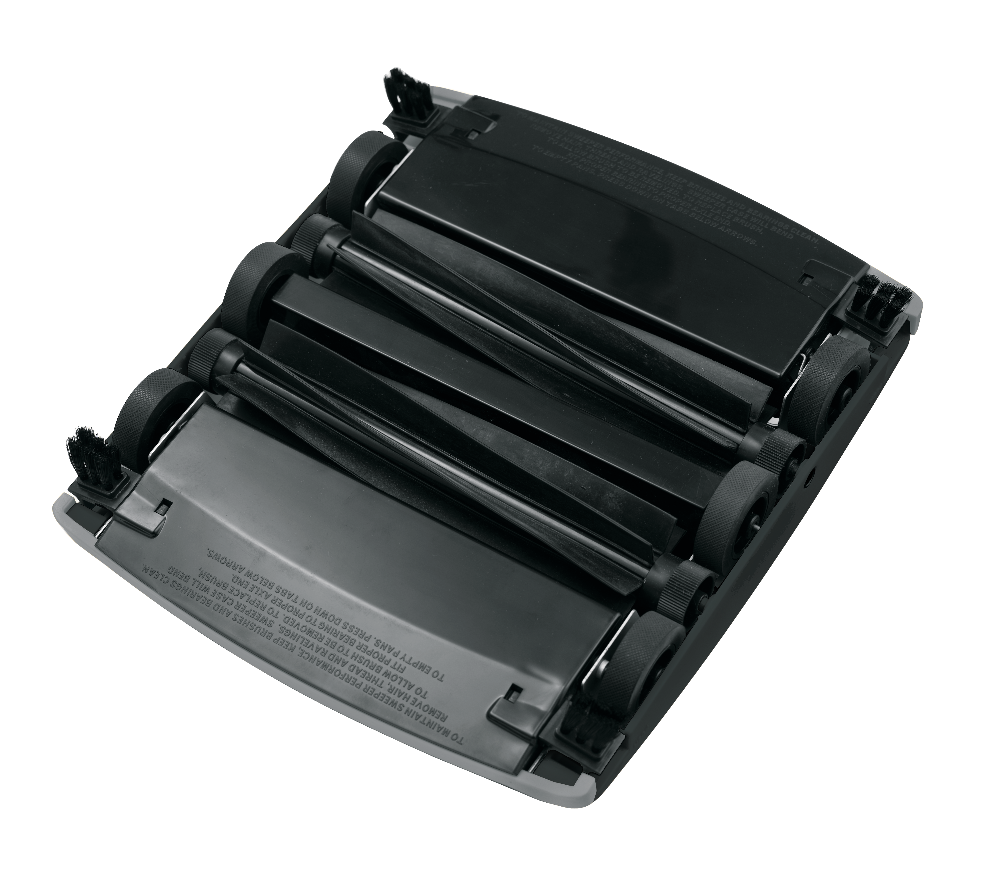 Two agitator rolls provide maximum cleaning power to collect dust, dirt, and debris.