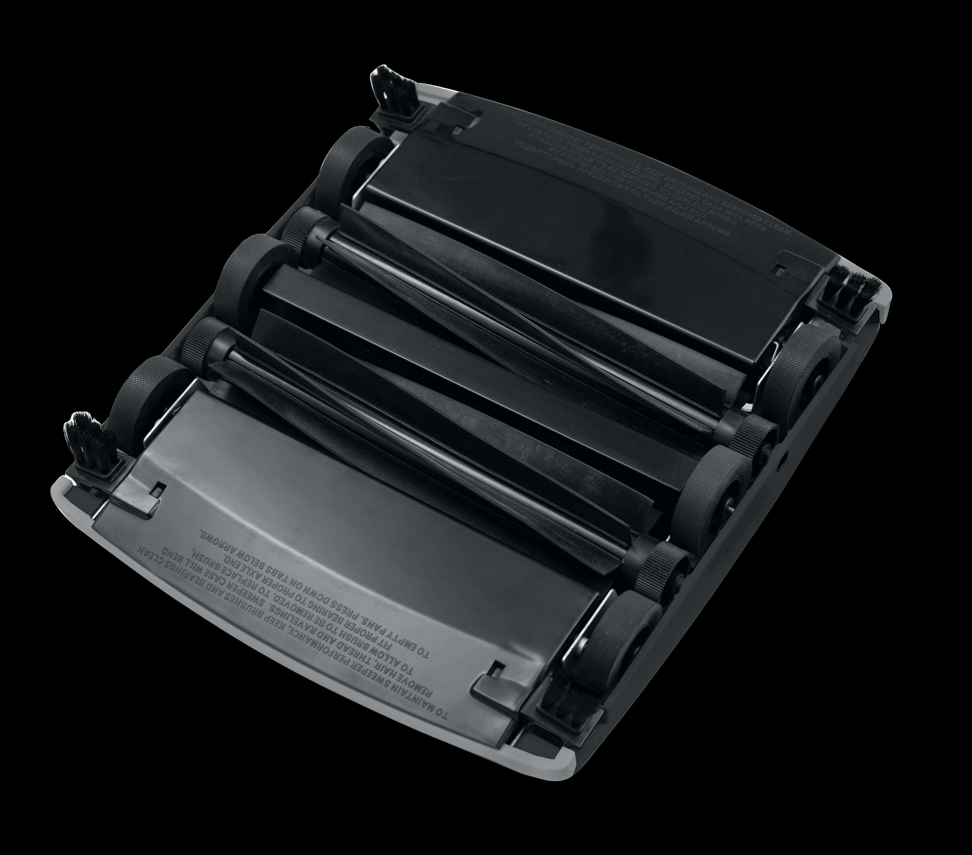 Two agitator rolls provide maximum cleaning power to collect dust, dirt, and debris.