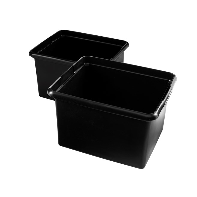 30-Quart Organizing Bins provide a way to organize and prepare for the upcoming shift to increase productivity.