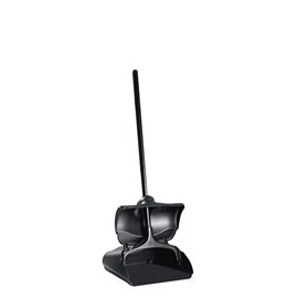The Rubbermaid Commercial Executive Series Lobby Pro® Plastic Upright Dust Pan with Cover is ideal for use in your hotel lobby, restaurant lobby, or banquet hall.