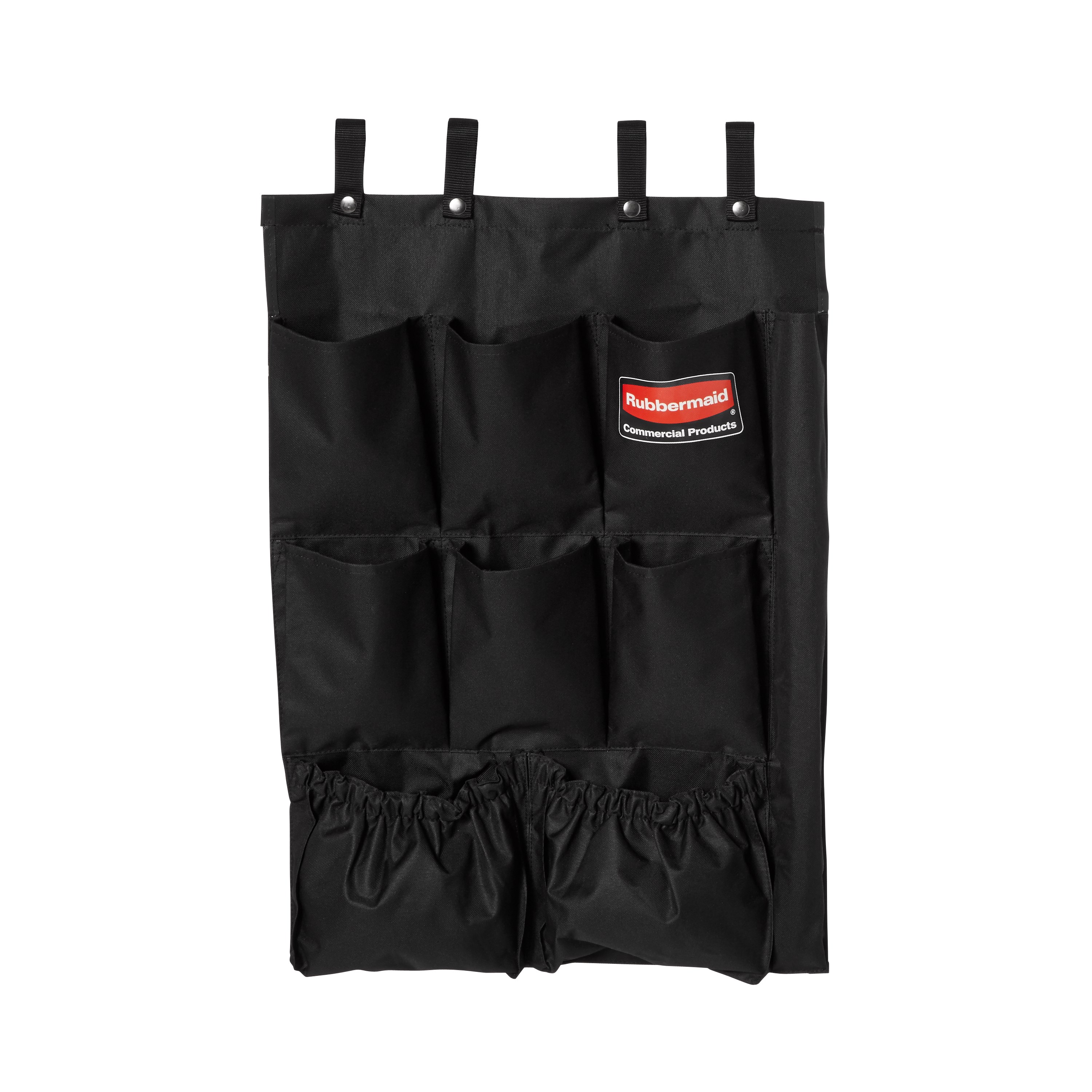 The 9-Pocket Organizer is designed to increase productivity by providing extra organization for housekeeping or janitor carts.