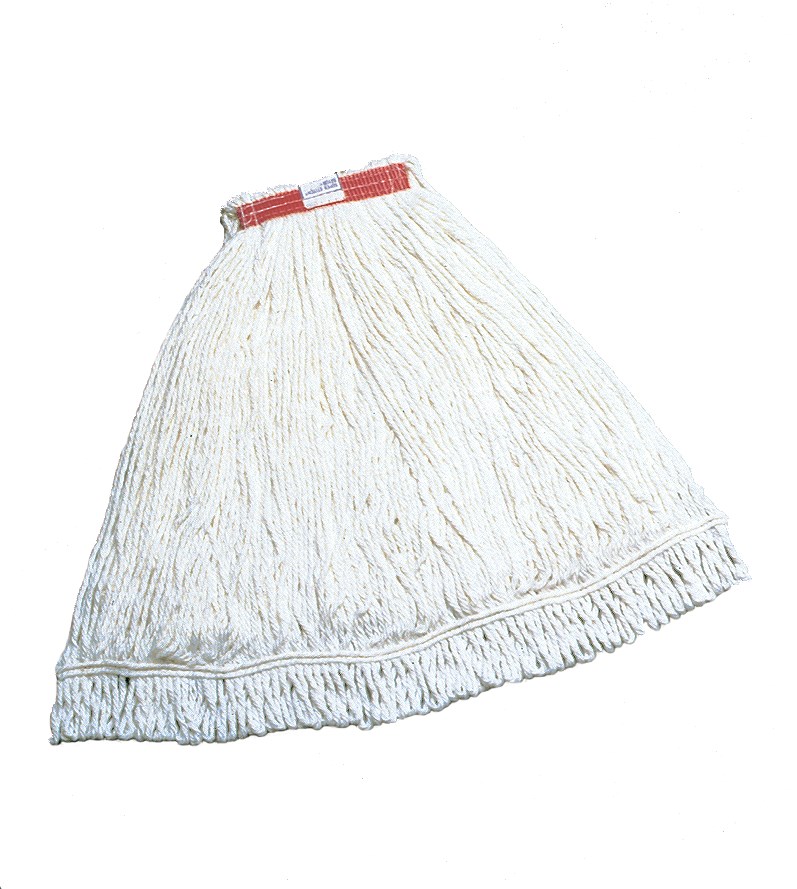 The Rubbermaid Commercial Super Stitch® Blend Mop outperforms and outlasts premium cut-end mops 2 to 1.