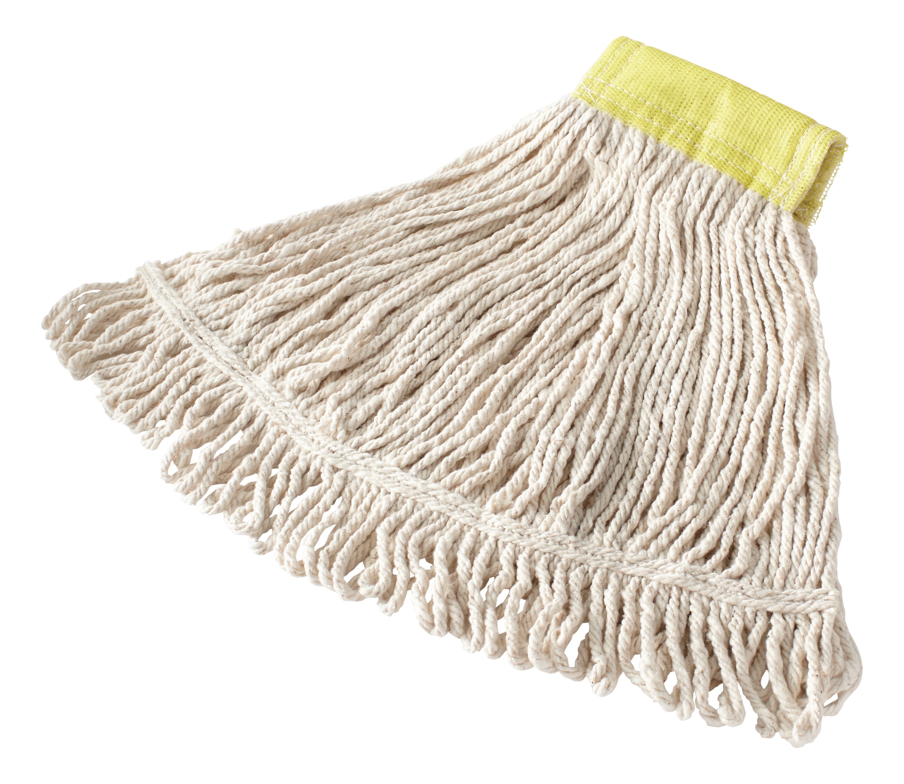 The Rubbermaid Commercial Super Stitch® Blend Mop outperforms and outlasts premium cut-end mops 2 to 1.